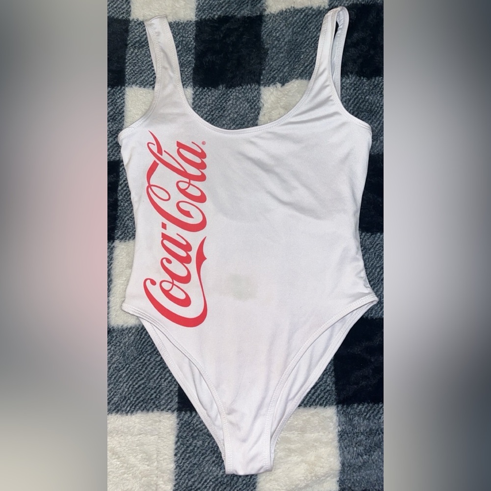 Coca Cola White and Red One Piece Swimsuit